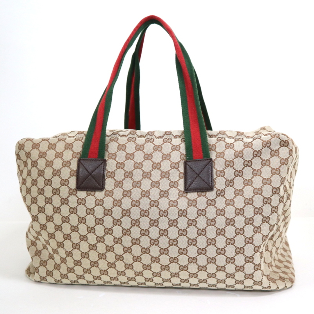 GUCCI - 【GUCCI】グッチ ボストンバッグ GGキャンバス×レザー GUCCI - 【GUCCI】グッチ ボストンバッグ GGキャンバス×レザー