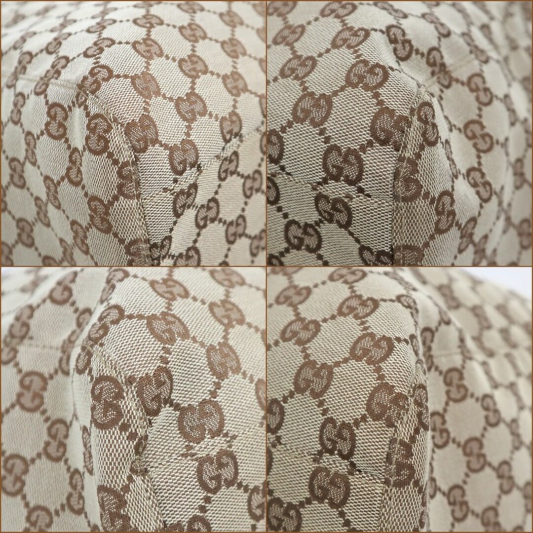 GUCCI - 【GUCCI】グッチ ボストンバッグ GGキャンバス×レザー GUCCI - 【GUCCI】グッチ ボストンバッグ GGキャンバス×レザー