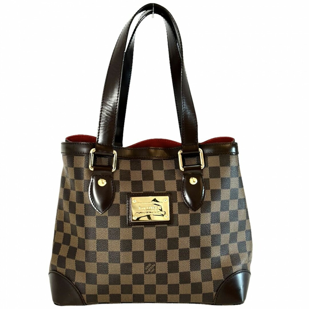 LOUIS VUITTON ルイヴィトン トートバッグ ダミエ ハムステッドPM ハンドバッグ 鞄 かばん N51205    ブラウン 茶 ゴールド金具 レディース【中古品】