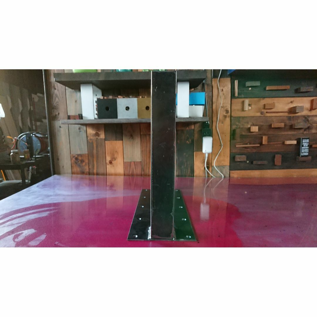 無塗装でアイアンなフラット鉄脚♪ 50×400×350mm ∞型 2脚ver. 無塗装でアイアンなフラット鉄脚♪ 50×400×350mm ∞型 2脚ver.