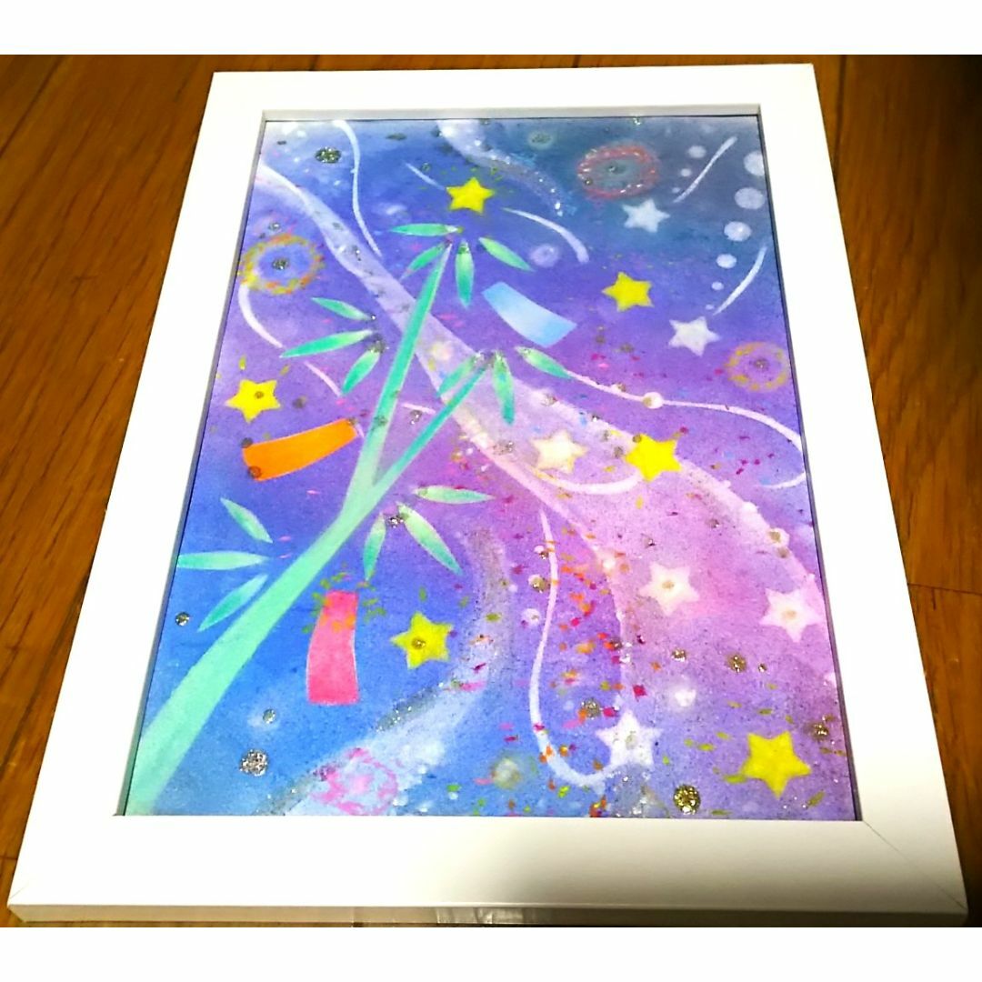パステルアート エメラルド・ナイト 五月の夜空 パステル画原画