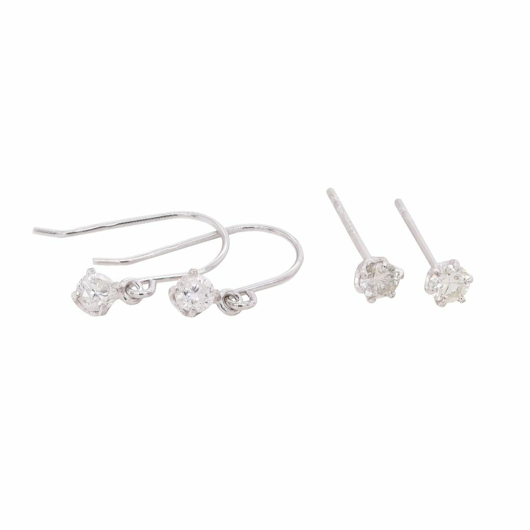 【KASHIMA】プラチナ900 0.2ct ダイヤモンド スタッド フック ピ