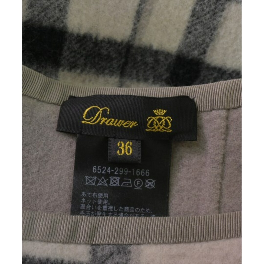 Drawer - Drawer ドロワー ひざ丈スカート 36(S位) アイボリーx