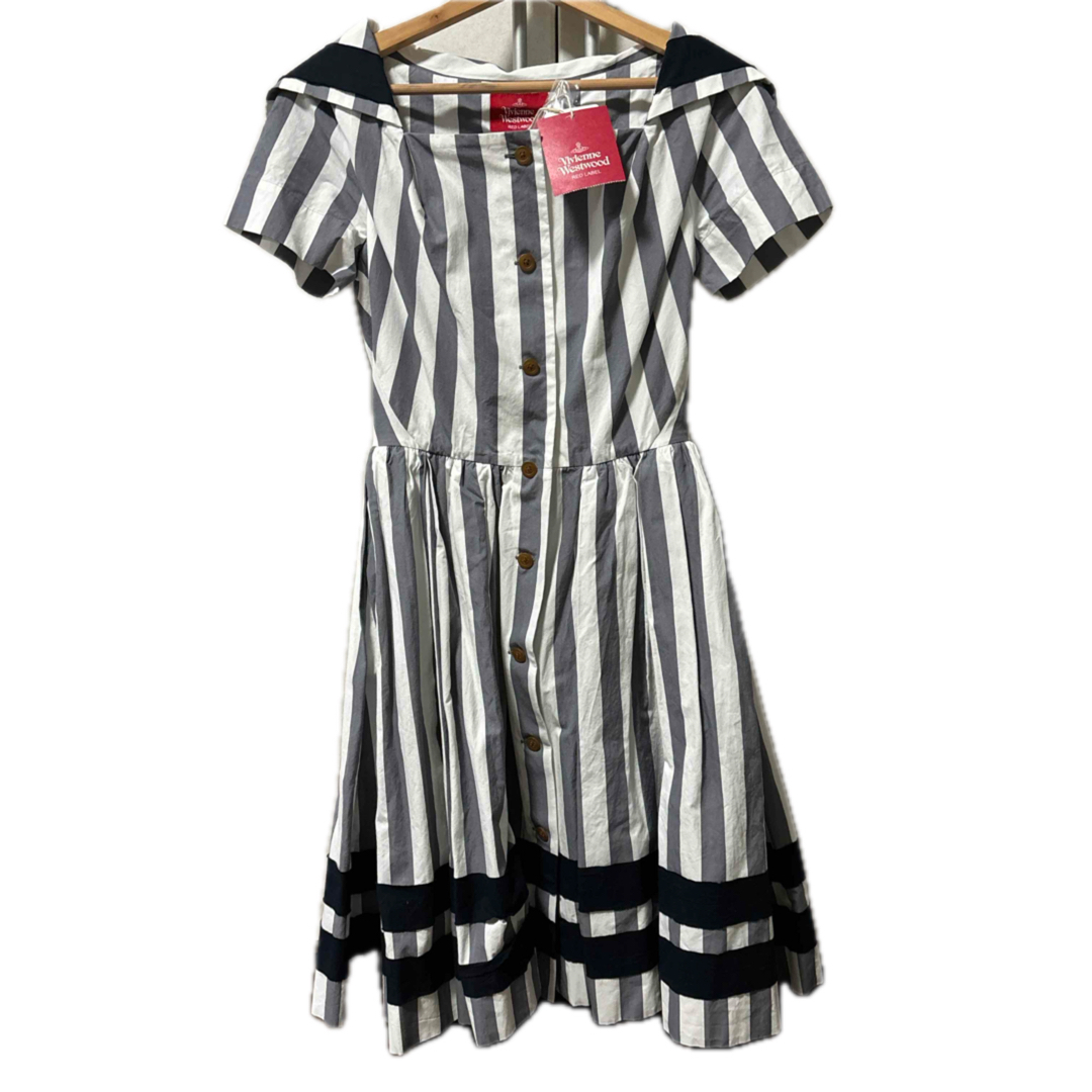 マリンストライプドレス vivienne westwood ひざ丈ワンピース マリンストライプドレス vivienne westwood ひざ丈ワンピース