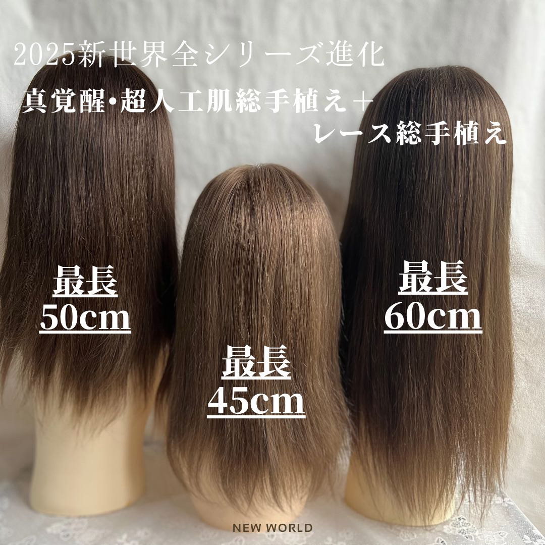 真2024新世界超人工肌人毛100%ウィッグ ヘアピース 総手植え 真2024新世界超人工肌人毛100%ウィッグ ヘアピース 総手植え