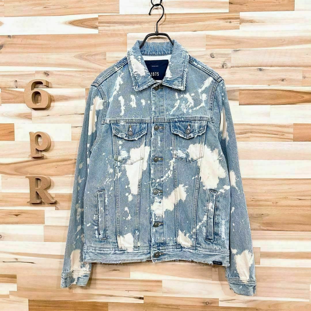 ZARA - 【ザラ】ZARA ブリーチ加工 ダメージ ブルー デニム ZARA - 【ザラ】ZARA ブリーチ加工 ダメージ ブルー デニム