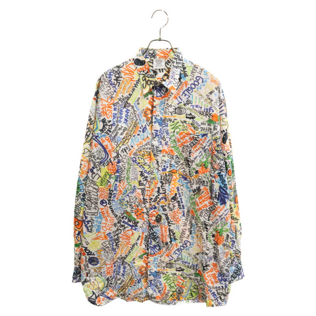 VETEMENTS ヴェトモン 19SS OVERSIZED GRAFFITI COTTON SHIRT オーバーサイズ グラフィック コットン ロングスリーブ 長袖 シャツ マルチ MAH 19SH204
