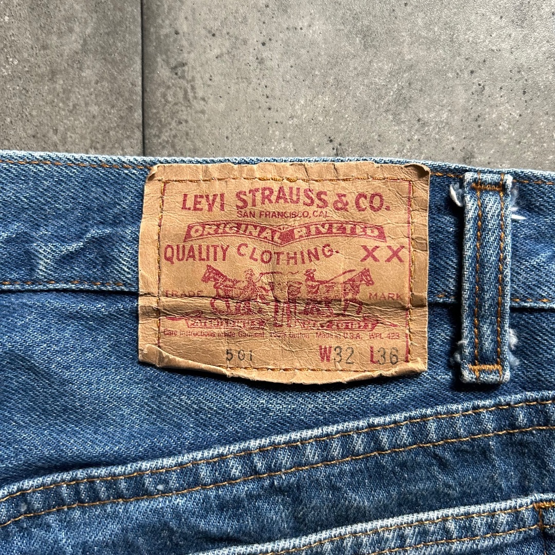 80s リーバイス501 デニム/ジーンズ USA製 32×36 内股シングル 80s リーバイス501 デニム/ジーンズ USA製 32×36 内股シングル