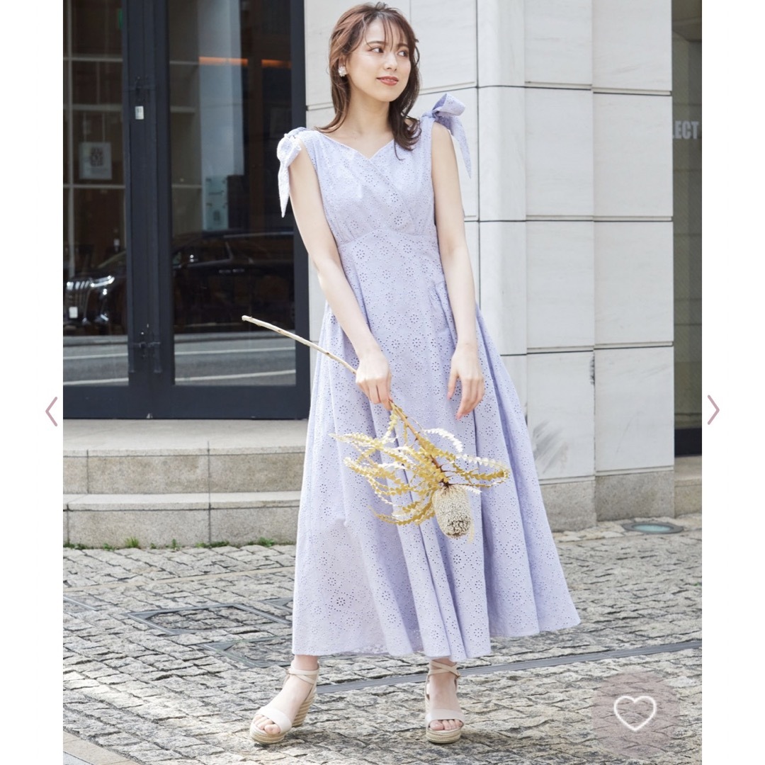 Noela - 新品タグ付きNoela♡肩リボン刺繍ワンピース♡サックス Noela - 新品タグ付きNoela♡肩リボン刺繍ワンピース♡サックス
