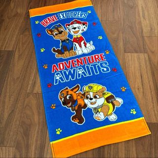 パウパトロール　フェイスタオル　ズーマ　チェイス　ブルー　汗拭き　部活　スポーツ(タオル/バス用品)