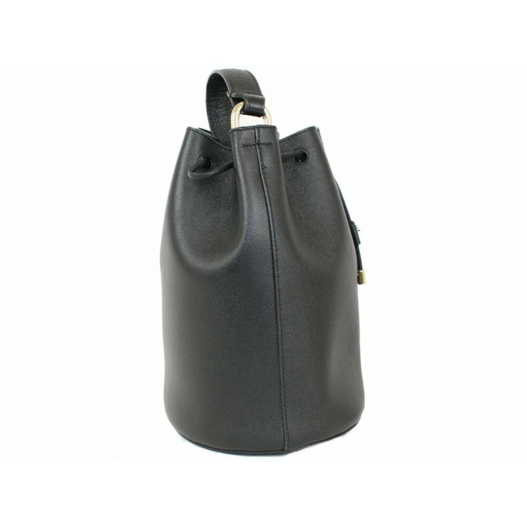 FURLA - FURLA フルラ バケツ型2WAYバッグ ブラック レザー FURLA - FURLA フルラ バケツ型2WAYバッグ ブラック レザー
