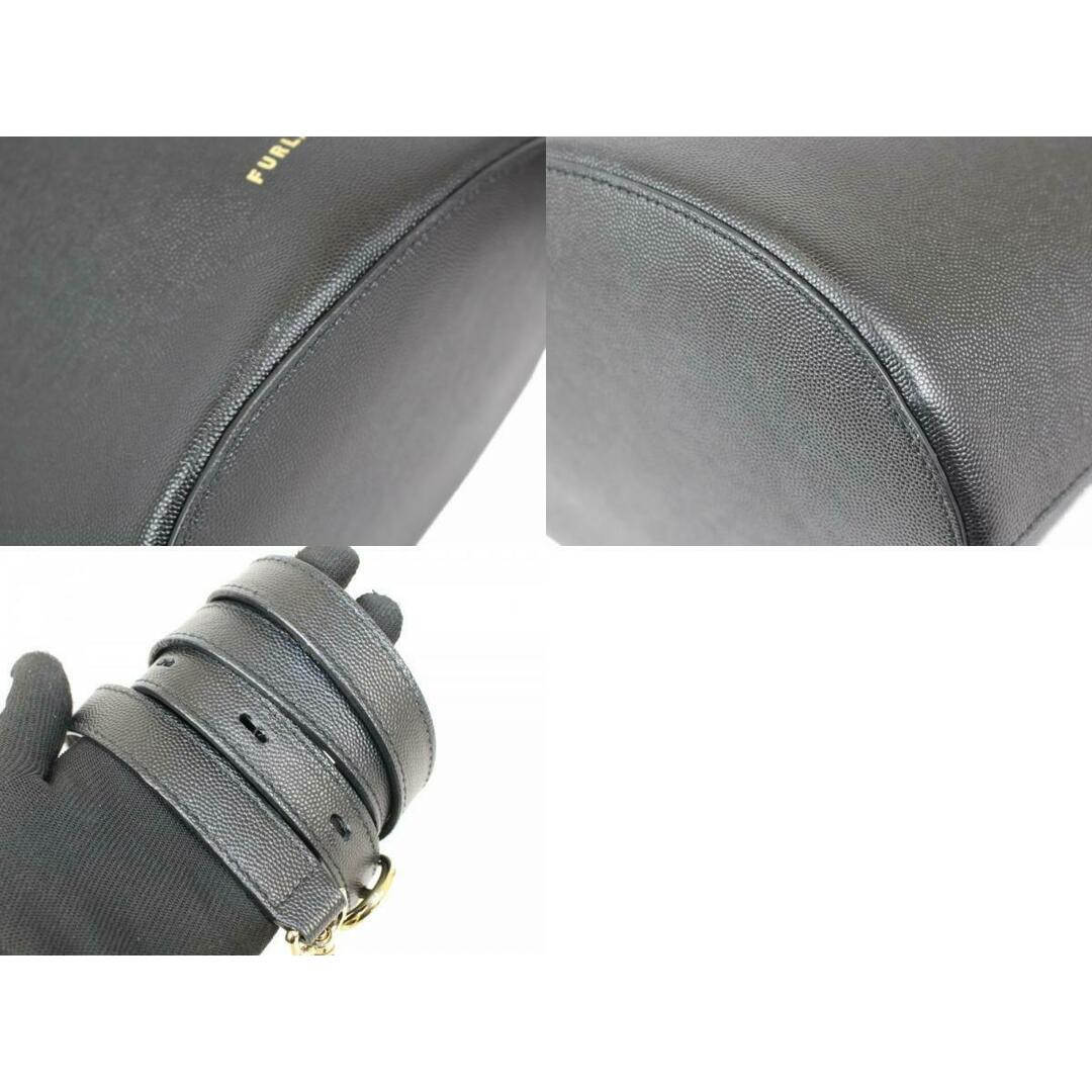 FURLA - FURLA フルラ バケツ型2WAYバッグ ブラック レザー FURLA - FURLA フルラ バケツ型2WAYバッグ ブラック レザー