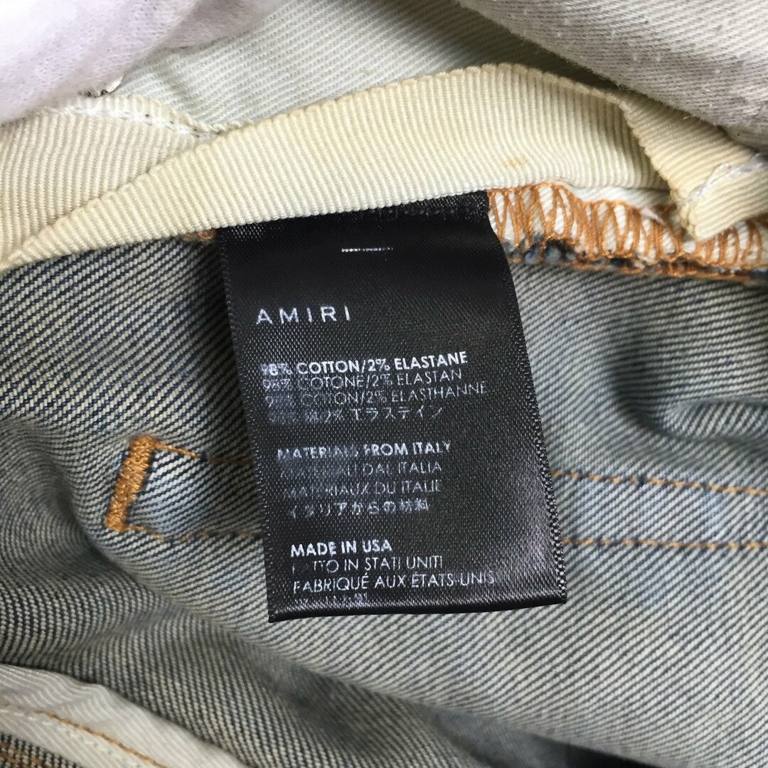 AMIRI - AMIRI アミリ ダメージ加工 スキニージーンズ デニム AMIRI - AMIRI アミリ ダメージ加工 スキニージーンズ デニム