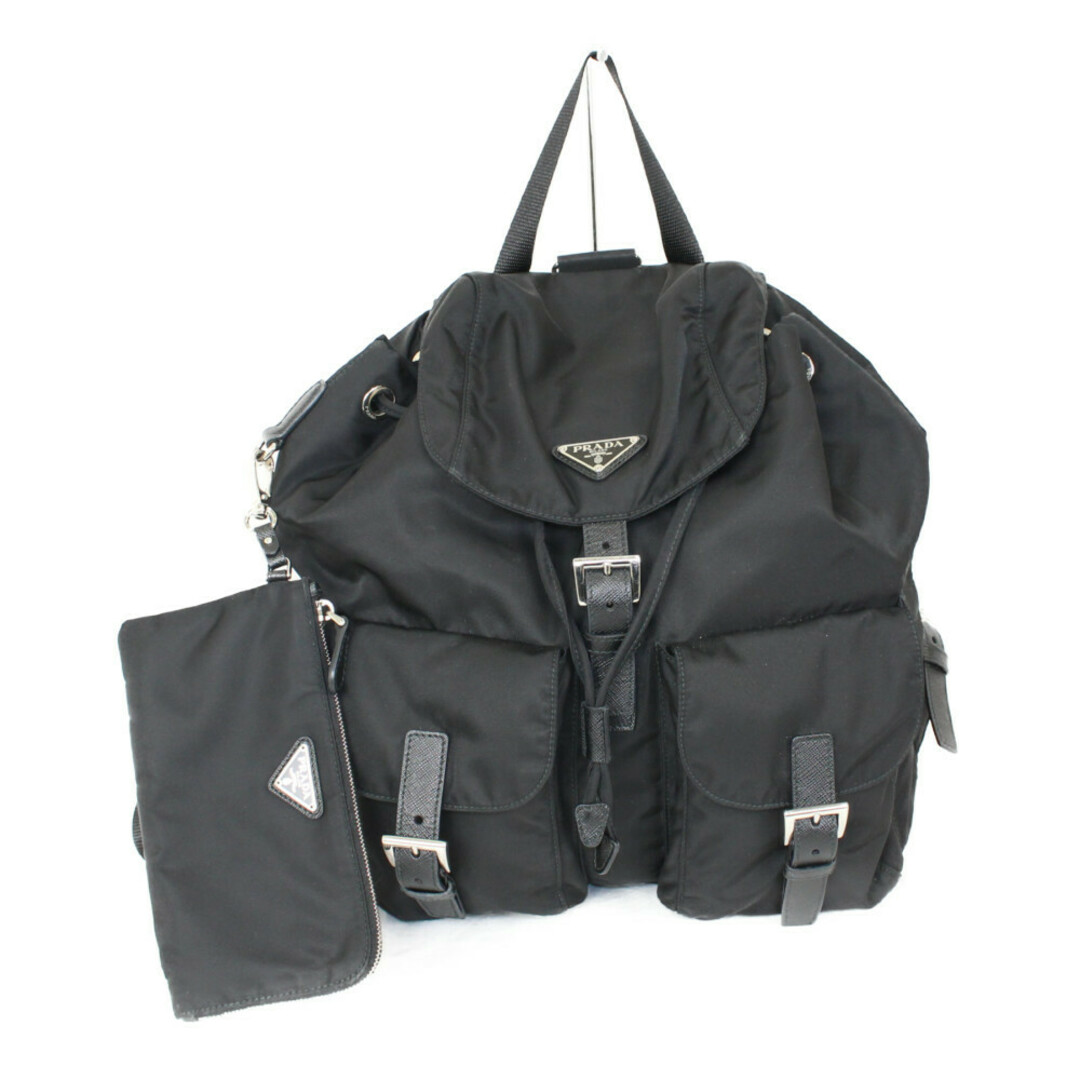 PRADA - PRADA プラダ ポーチ付きバックパック 1BZ811 NERO PRADA - PRADA プラダ ポーチ付きバックパック 1BZ811 NERO