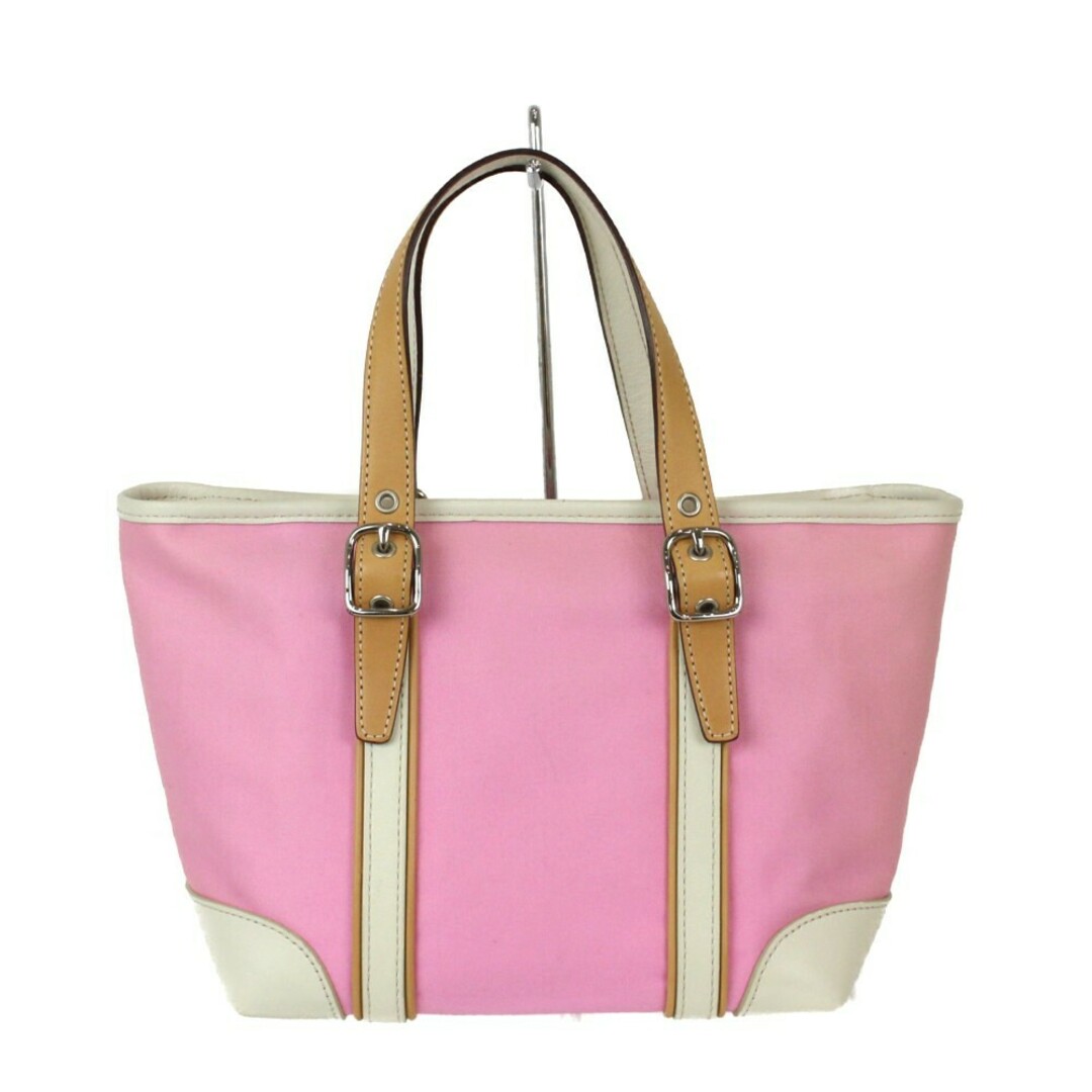 COACH - COACH コーチ ミニハンドバッグ 7741 ピンク×ホワイト COACH - COACH コーチ ミニハンドバッグ 7741 ピンク×ホワイト