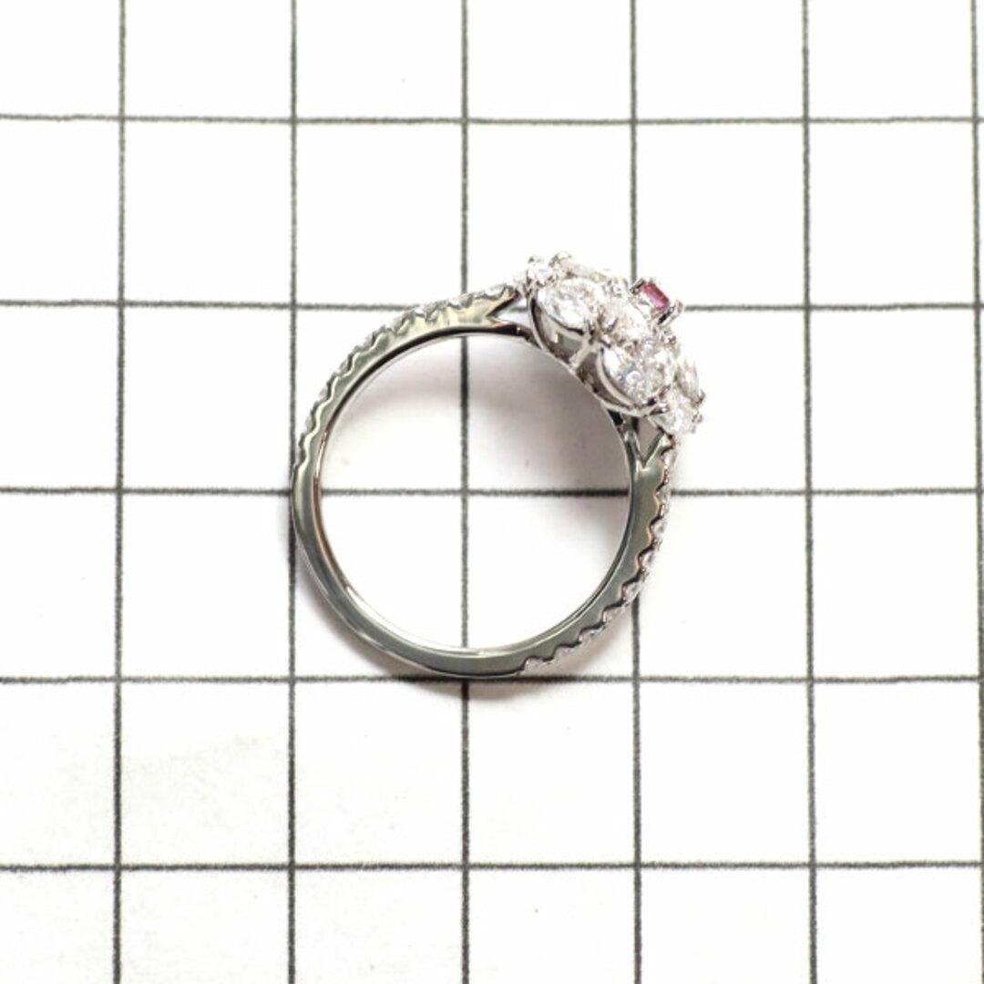 Pt950 天然レッドダイヤモンド ローズカット リング 0.110ct FPR Pt950 天然レッドダイヤモンド ローズカット リング 0.110ct FPR