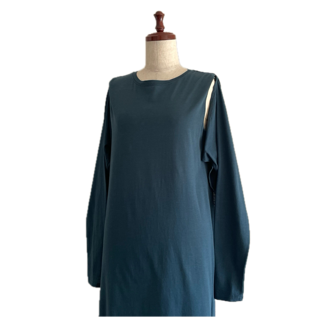 美品 PRIDE プライド 2way ケープ風 カットアウトワンピース 綿麻 美品 PRIDE プライド 2way ケープ風 カットアウトワンピース 綿麻