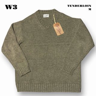 TENDERLOIN - ☆限定出品☆ TENDERLOIN Vネック コットン ニット TENDERLOIN - ☆限定出品☆ TENDERLOIN Vネック コットン ニット