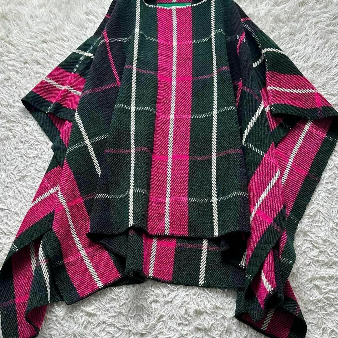 colville コルヴィル ウィンドーペーンチェック ウール ポンチョ colville コルヴィル ウィンドーペーンチェック ウール ポンチョ