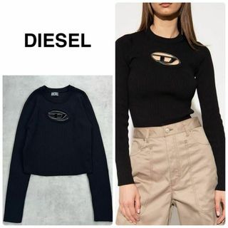 DIESEL - 未使用 DIESEL ディーゼル メタルロゴプレート ニット DIESEL - 未使用 DIESEL ディーゼル メタルロゴプレート ニット