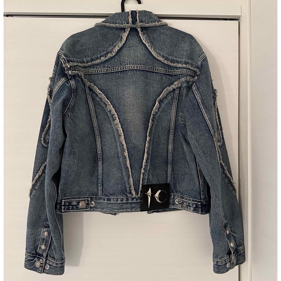 THUG CLUB トライバルデニムジャケット コムドットやまと着用の THUG CLUB トライバルデニムジャケット コムドットやまと着用の