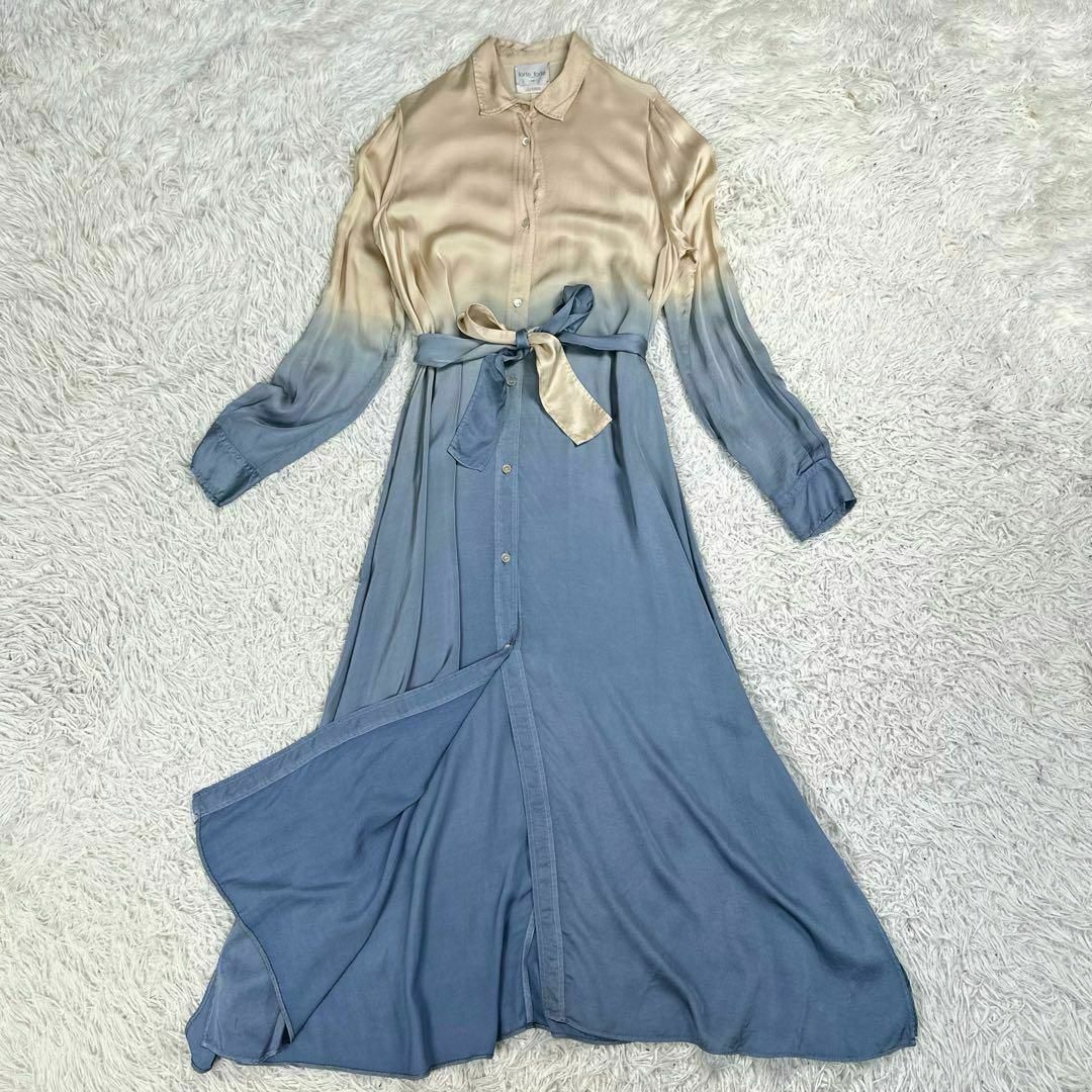 フォルテフォルテ グラデーション サテン ロングシャツ フォルテフォルテ グラデーション サテン ロングシャツ
