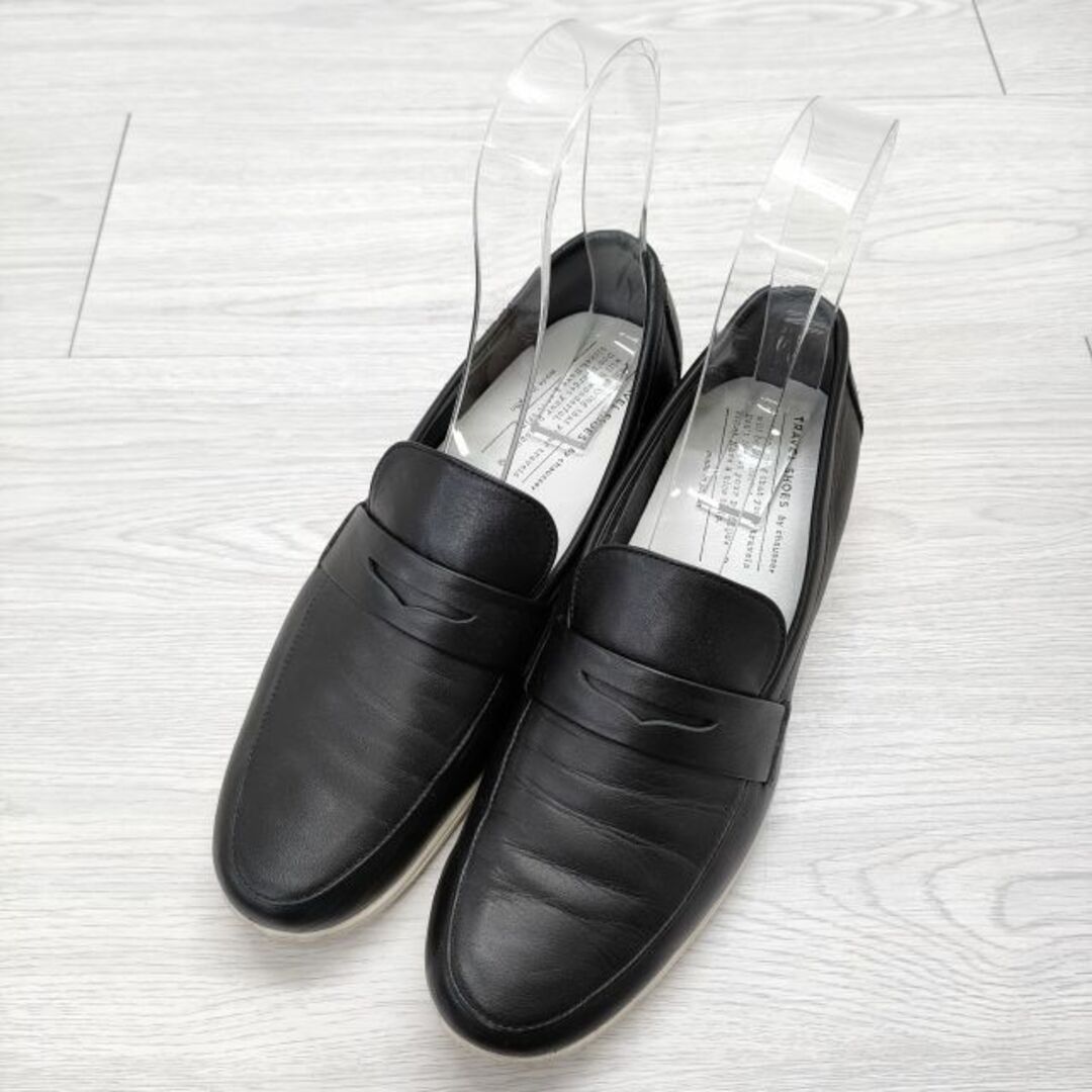 TRAVEL SHOES by chausser Travel shoes TR-016 Vibram sole size 37 loafers black womens chaussee〠used】4-0618G◎