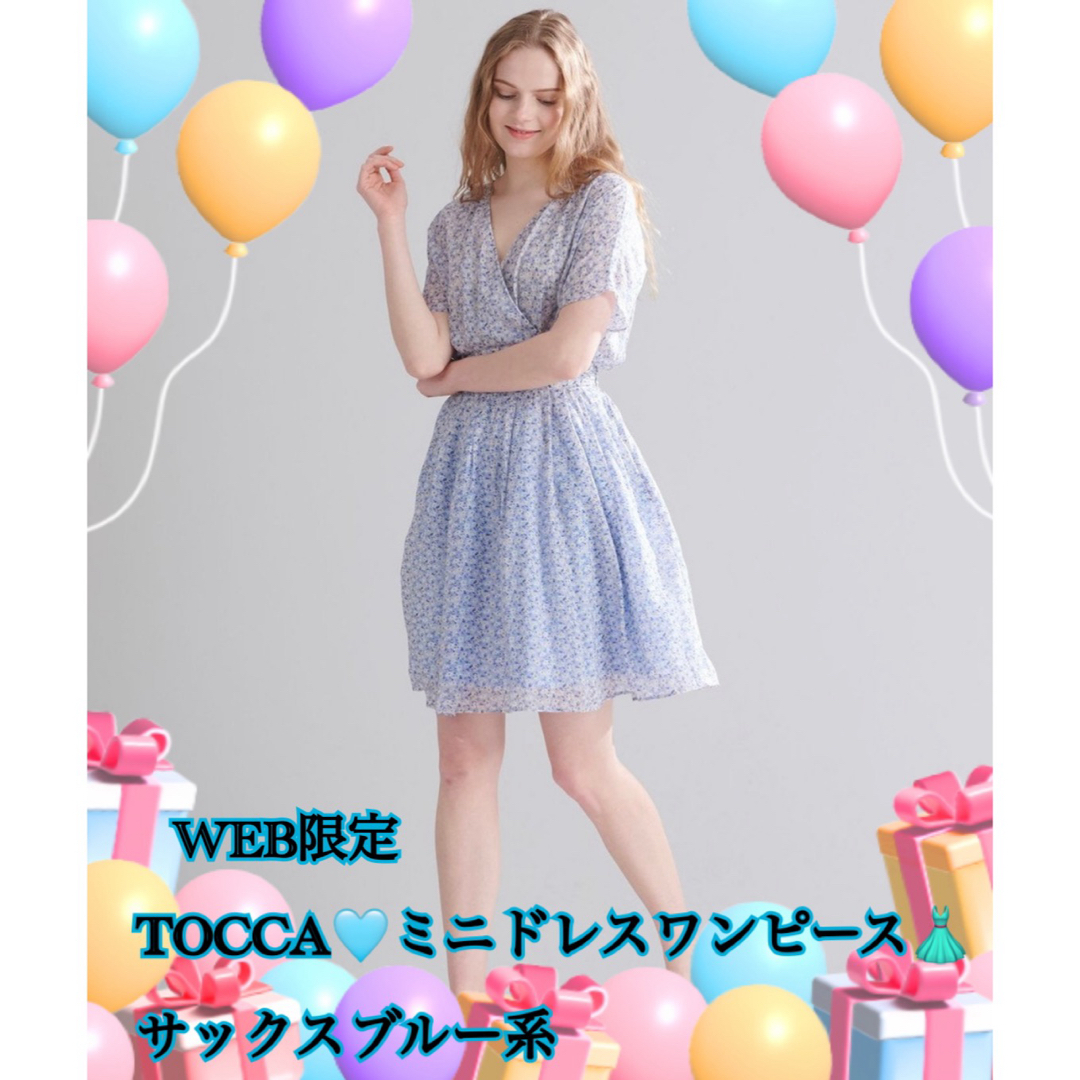 TOCCA - TOCCA♡ミニドレスワンピースサックスブルー系の通販 by TOCCA - TOCCA♡ミニドレスワンピースサックスブルー系の通販 by
