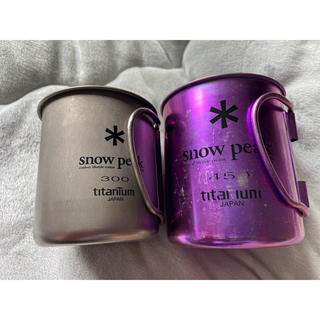 スノーピーク(Snow Peak)のスノーピーク　チタンマグ　450 300 2個SET(食器)