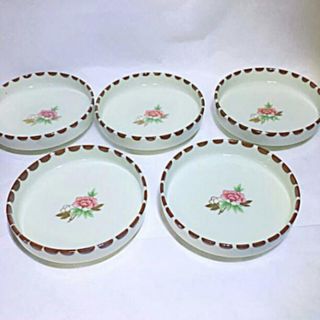 花柄 丸皿 中鉢 5枚セット☆うつわ♪和食器☆レトロ(食器)