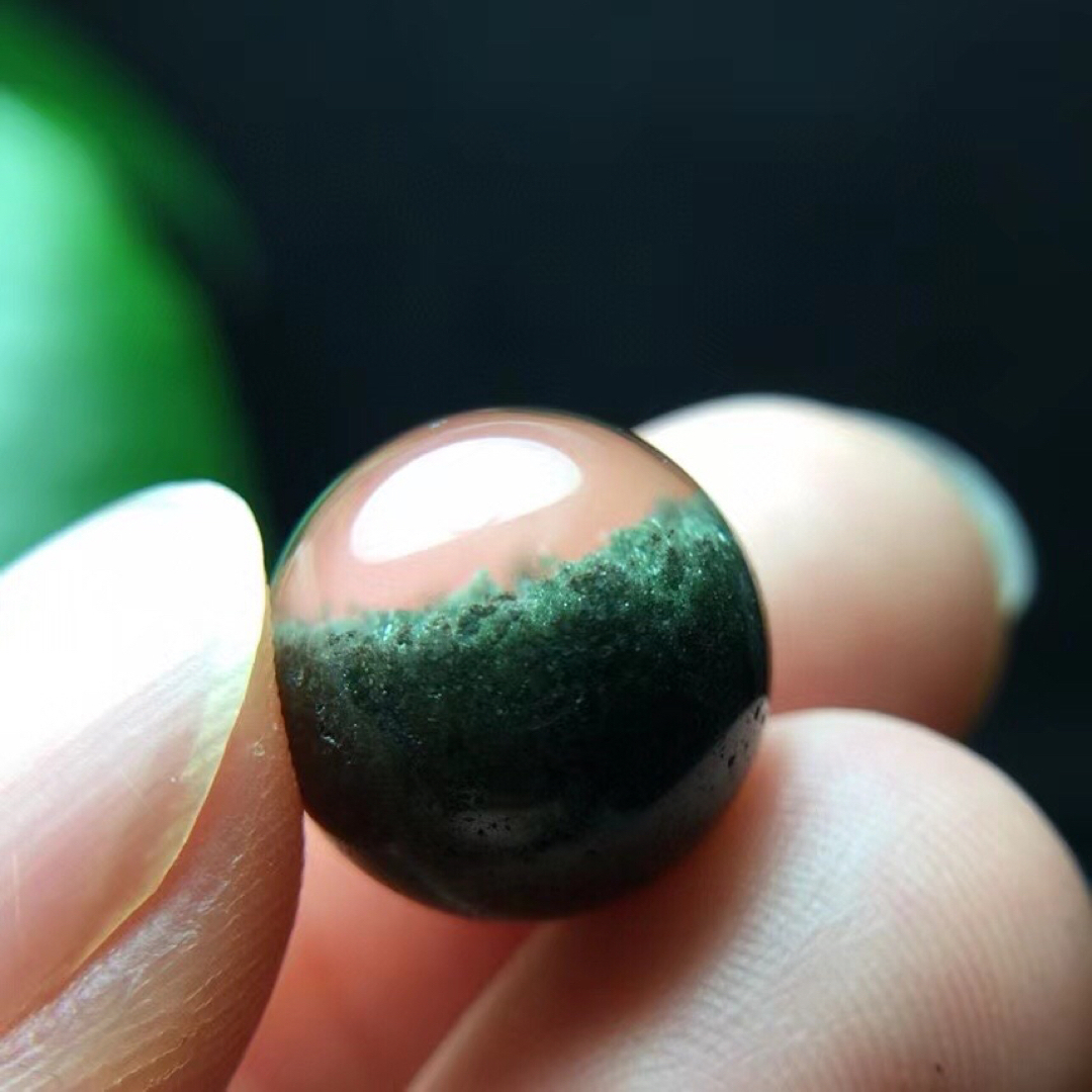 ⭐︎【天然】グリーン ガーデン クォーツ 丸玉 12.8mm ⭐︎【天然】グリーン ガーデン クォーツ 丸玉 12.8mm