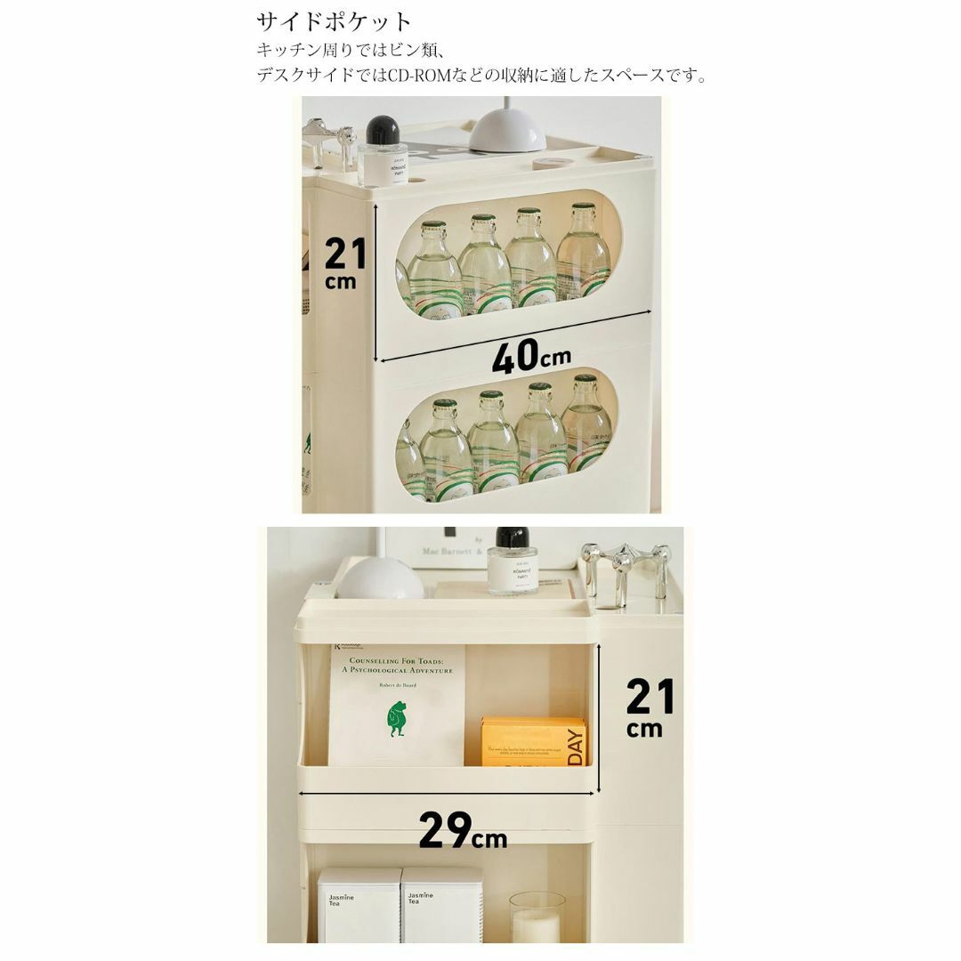 ボビーワゴン 3段5トレイ Boby Wagon 収納ラック KW-10YR ボビーワゴン 3段5トレイ Boby Wagon 収納ラック KW-10YR
