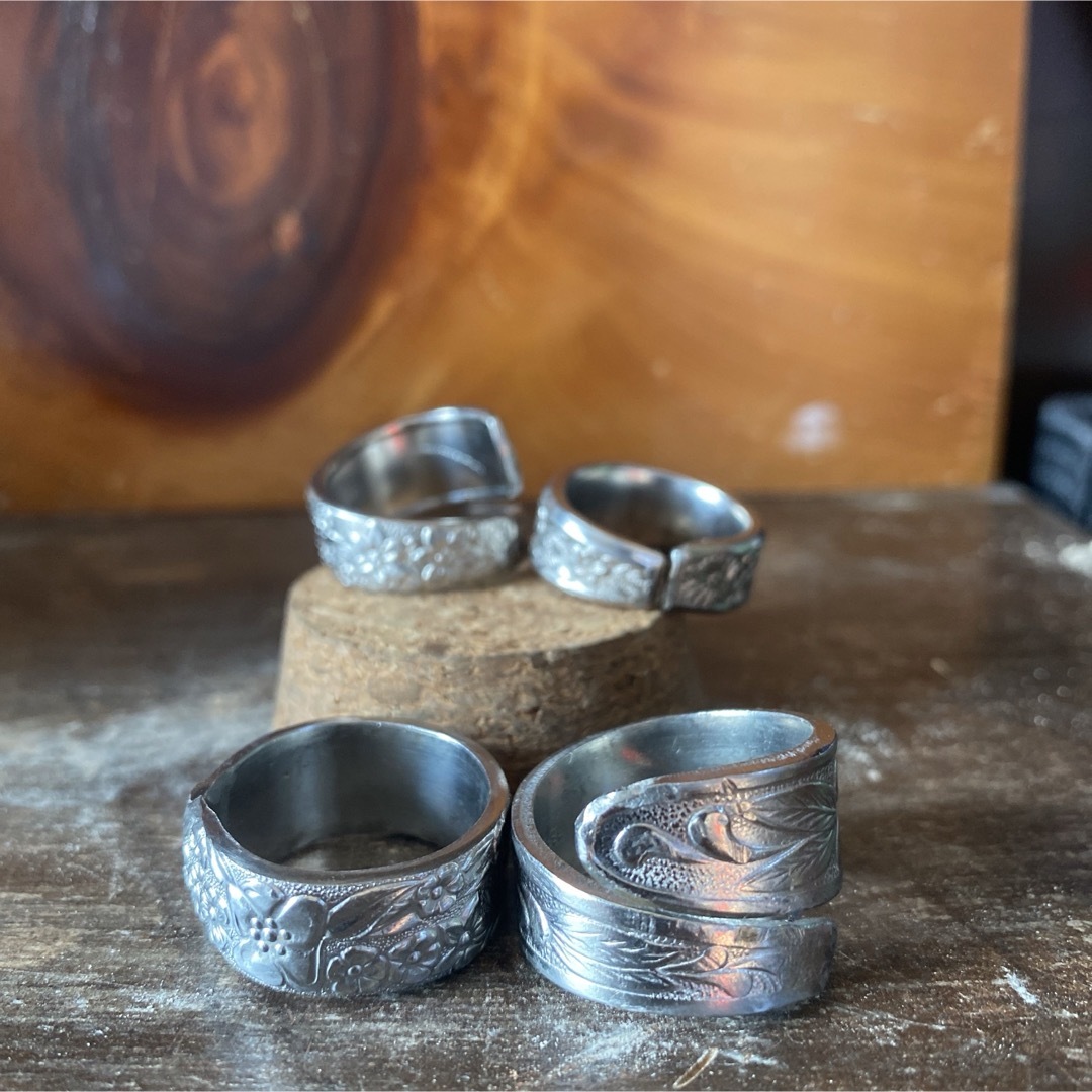 ハンドメイドリング シルバーアクセサリー スプーンリング ハンドメイドリング シルバーアクセサリー スプーンリング