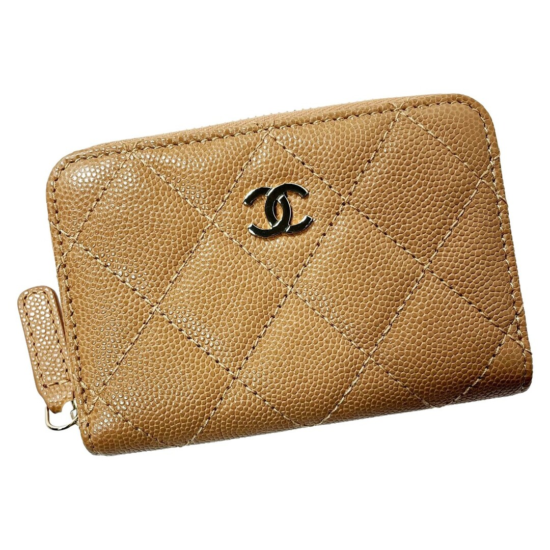 CHANEL - CHANEL シャネル クラシック ブラウン ジップコイン CHANEL - CHANEL シャネル クラシック ブラウン ジップコイン