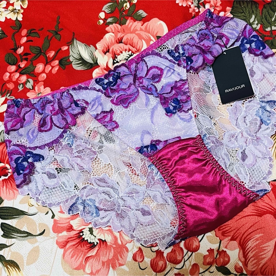 Ravijour - ☆Ravijour☆サテンレース☆フルバック花柄ショーツ Ravijour - ☆Ravijour☆サテンレース☆フルバック花柄ショーツ