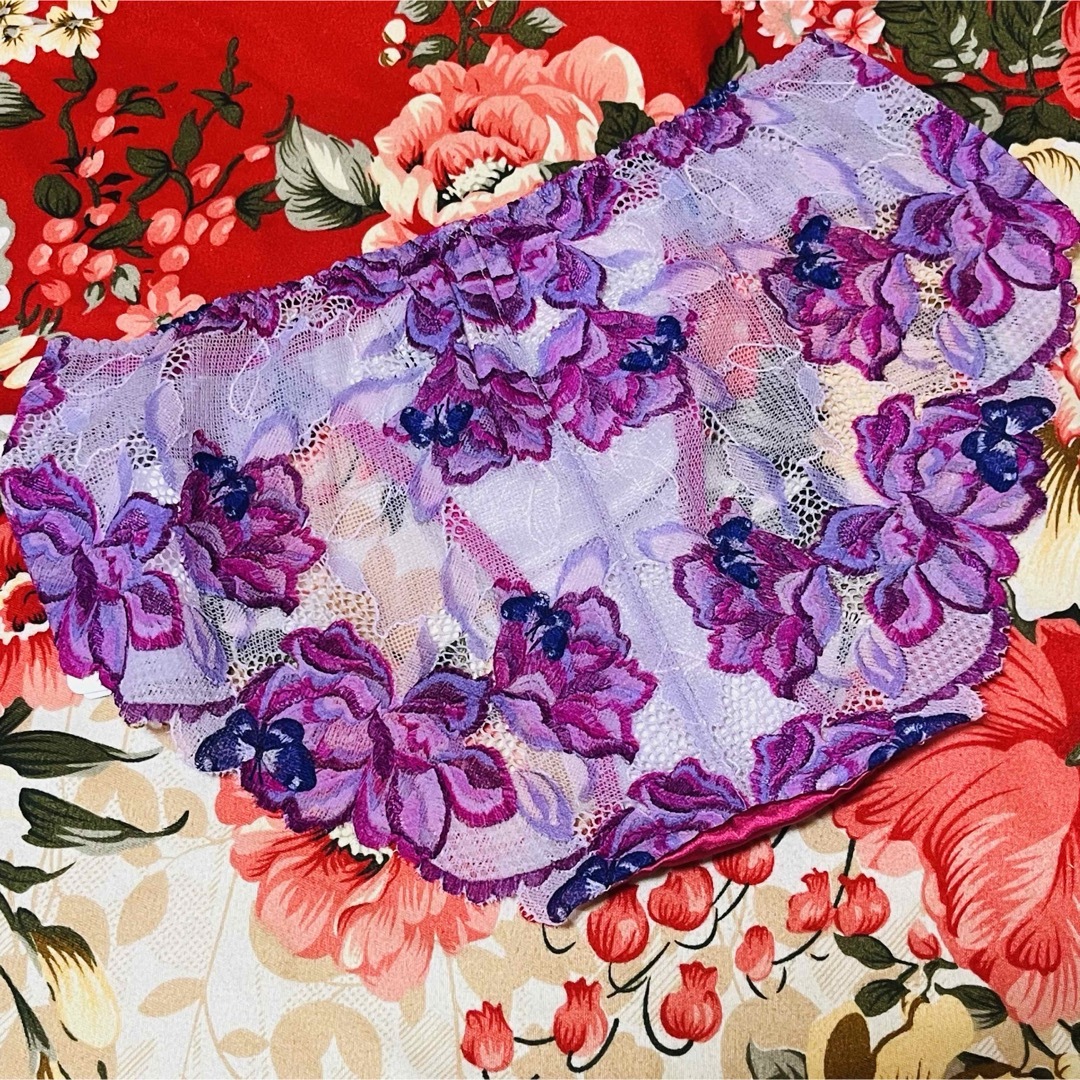Ravijour - ☆Ravijour☆サテンレース☆フルバック花柄ショーツ Ravijour - ☆Ravijour☆サテンレース☆フルバック花柄ショーツ