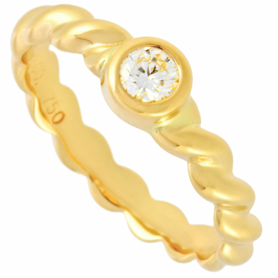 Tiffany & Co. - ティファニー Tiffany&Co. ツイストリング ダイヤモンド 約6号 指輪 K18YG レディース【中古】