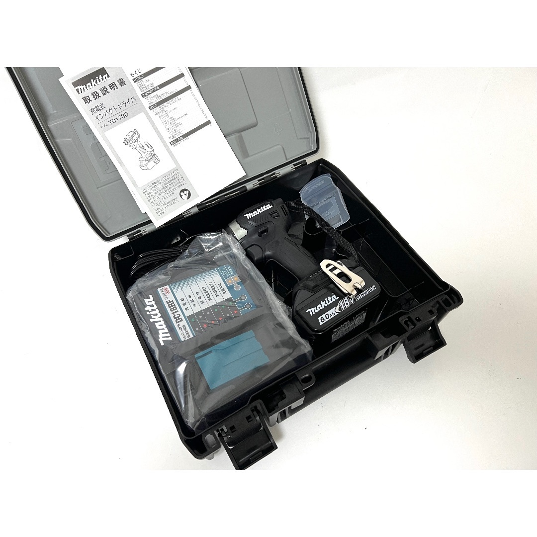 Makita - makita マキタ 充電式インパクトドライバ 18V 6.0Ah バッテリ1個 メロディ付充電器 ブラック TD173DRGX B 新品