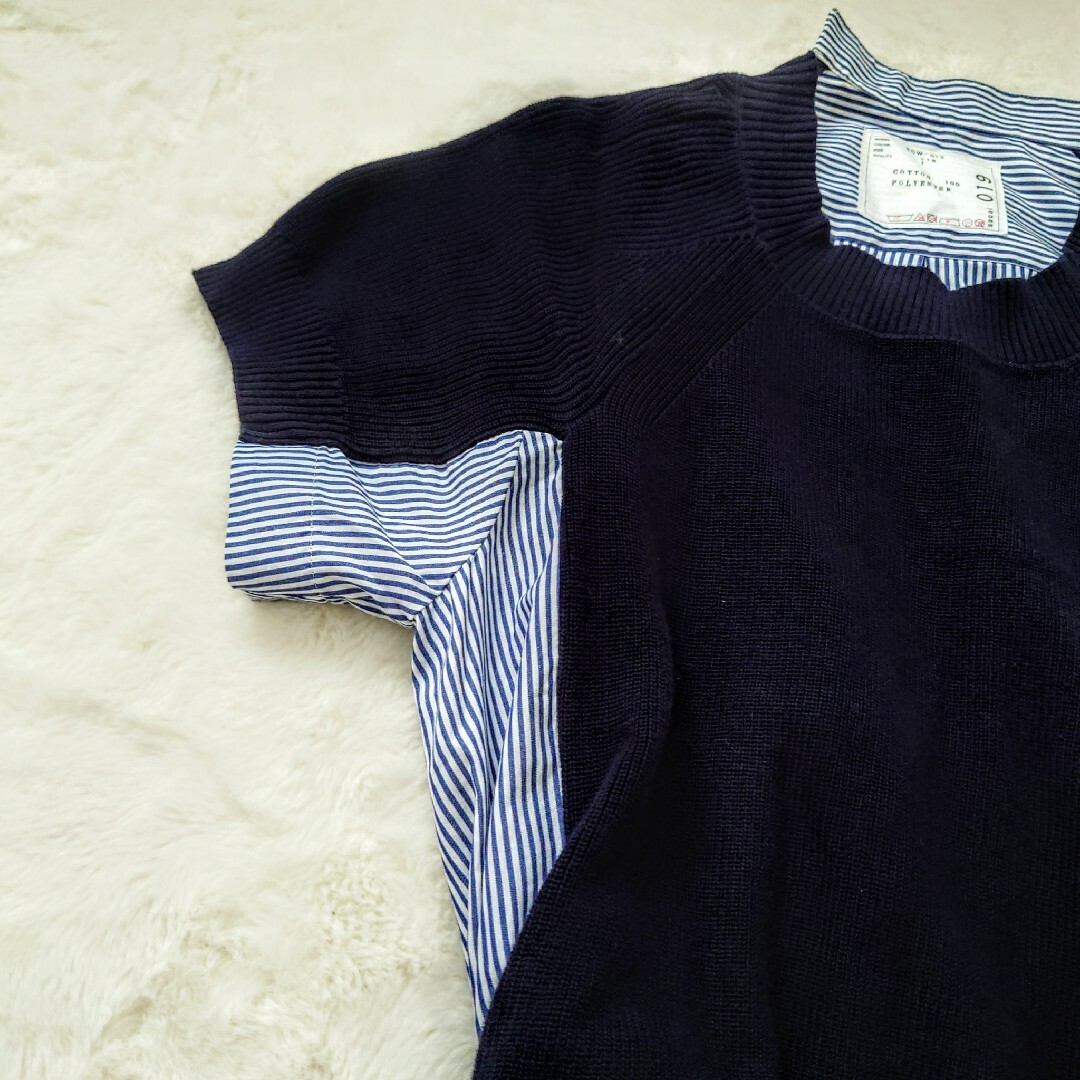 sacai Cotton Knit Dress ストライプ ロングワンピース 1 sacai Cotton Knit Dress ストライプ ロングワンピース 1