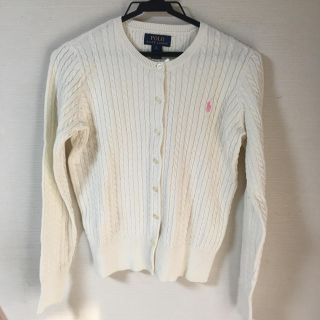 ラルフローレン(Ralph Lauren)のラルフローレン カーディガン 白 XL S(カーディガン)