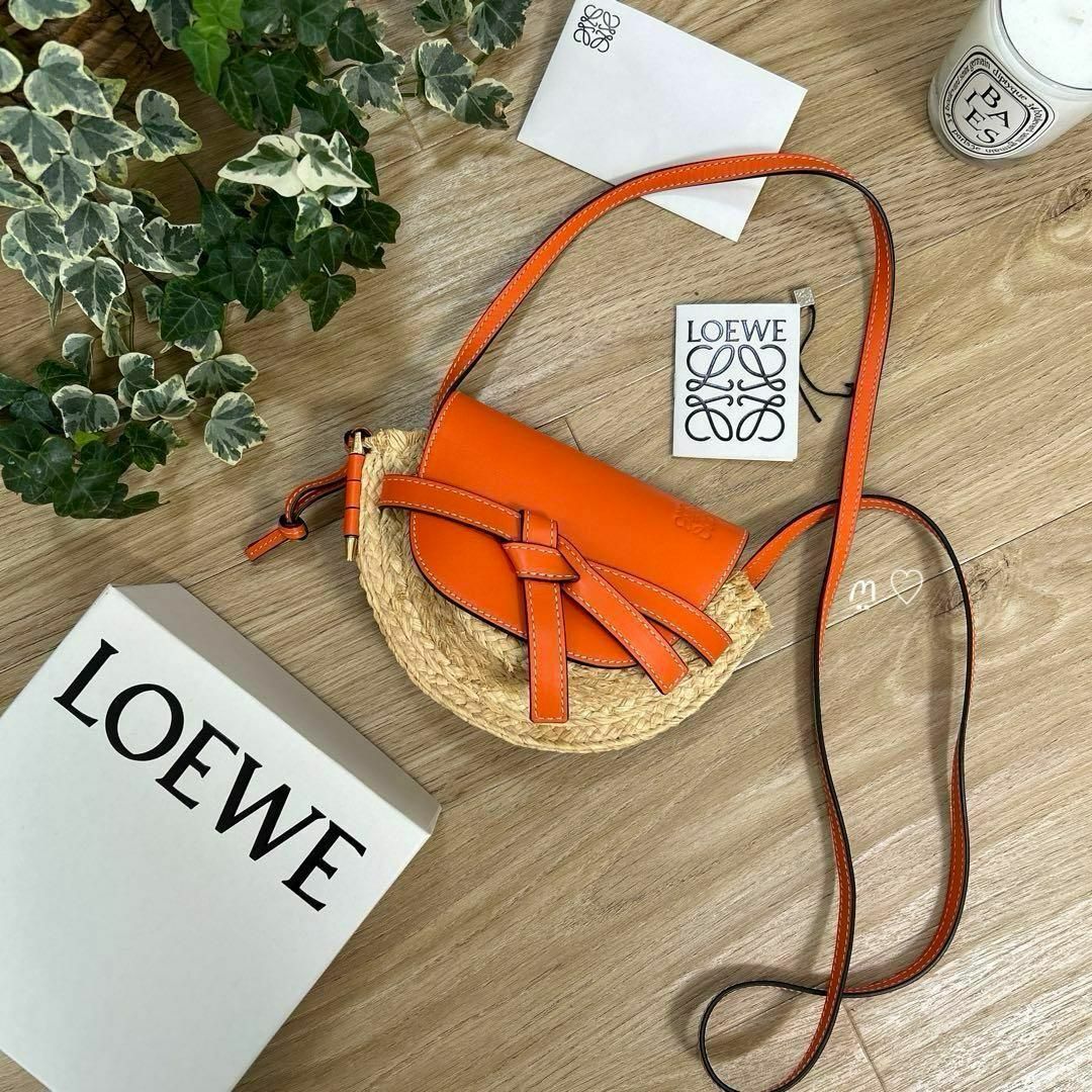超美品】ロエベ LOEWE ラフィア ポシェット ショルダー つけれ 超美品】ロエベ LOEWE ラフィア ポシェット ショルダー つけれ