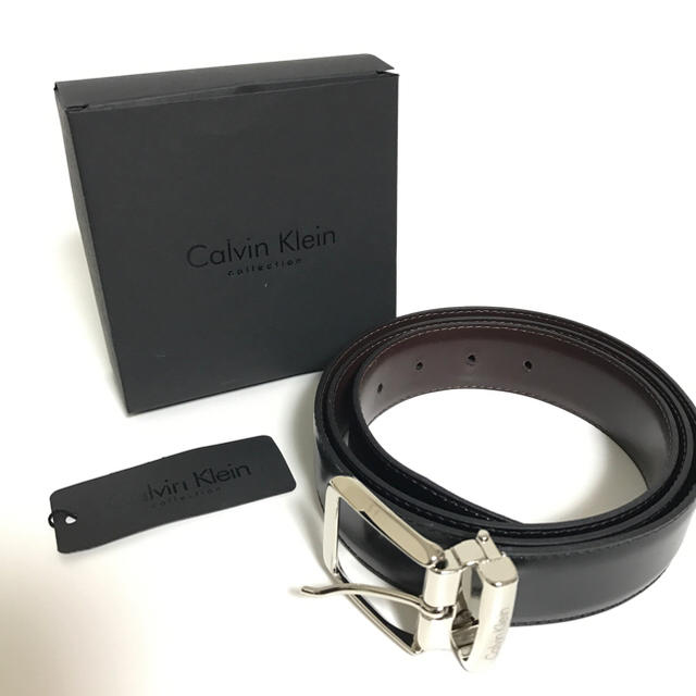 Calvin Klein(カルバンクライン)の【新品・未使用】カルバンクライン  本革 リバーシブル ベルト メンズ メンズのファッション小物(ベルト)の商品写真