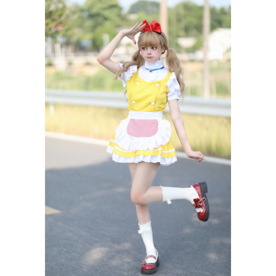 コスプレ 可愛い lolita メイド服 仮装 イベント コスチューム