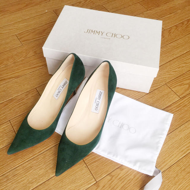 ハイヒール/パンプスjimmy choo グリーンパンプス