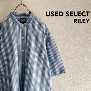 古着 “RILEY” Stripe Shirt / Band Collar(シャツ)