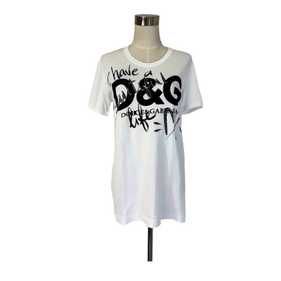 DOLCE&GABBANA - DOLCE&GABBANA 美しい人生♡ ビッグロゴTシャツ DOLCE&GABBANA - DOLCE&GABBANA 美しい人生♡ ビッグロゴTシャツ