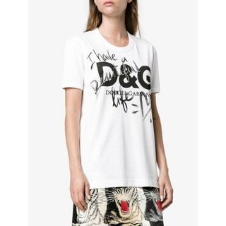 DOLCE&GABBANA - DOLCE&GABBANA 美しい人生♡ ビッグロゴTシャツ DOLCE&GABBANA - DOLCE&GABBANA 美しい人生♡ ビッグロゴTシャツ