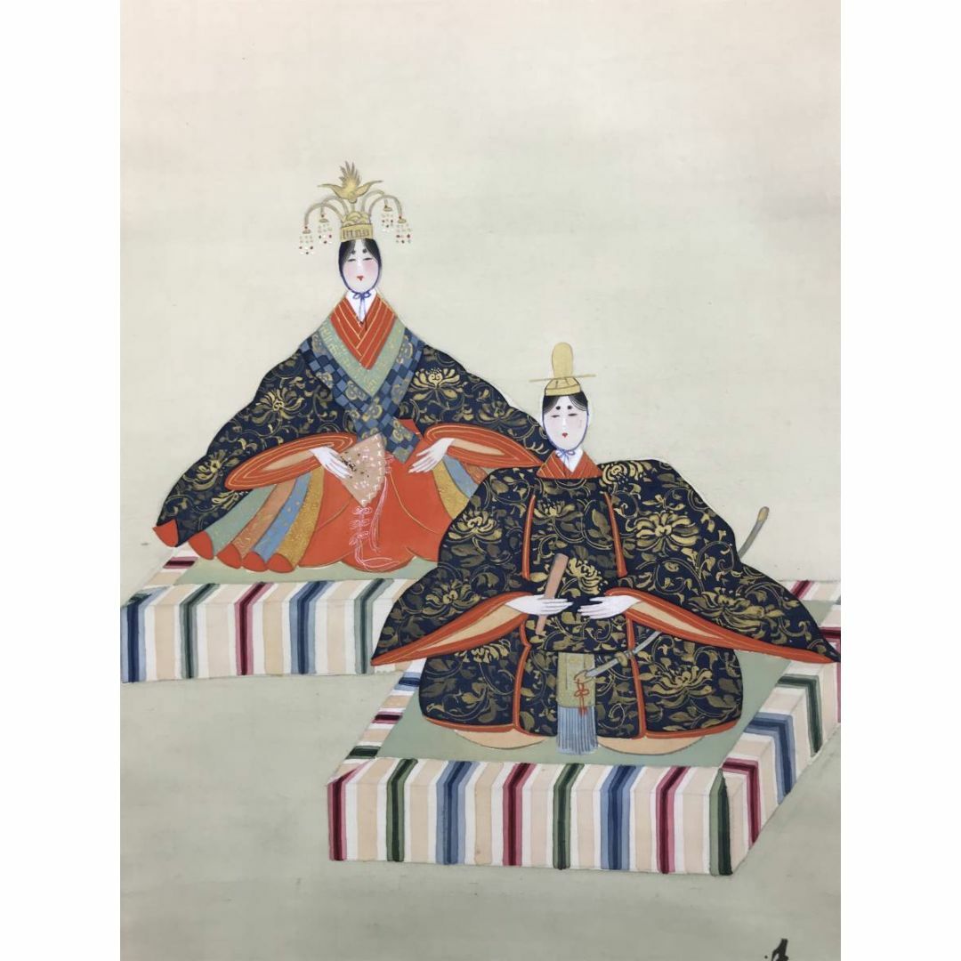 作者不詳/雛図/おひな様図/ヒナ図/掛軸☆宝船☆AE-15 作者不詳/雛図/おひな様図/ヒナ図/掛軸☆宝船☆AE-15