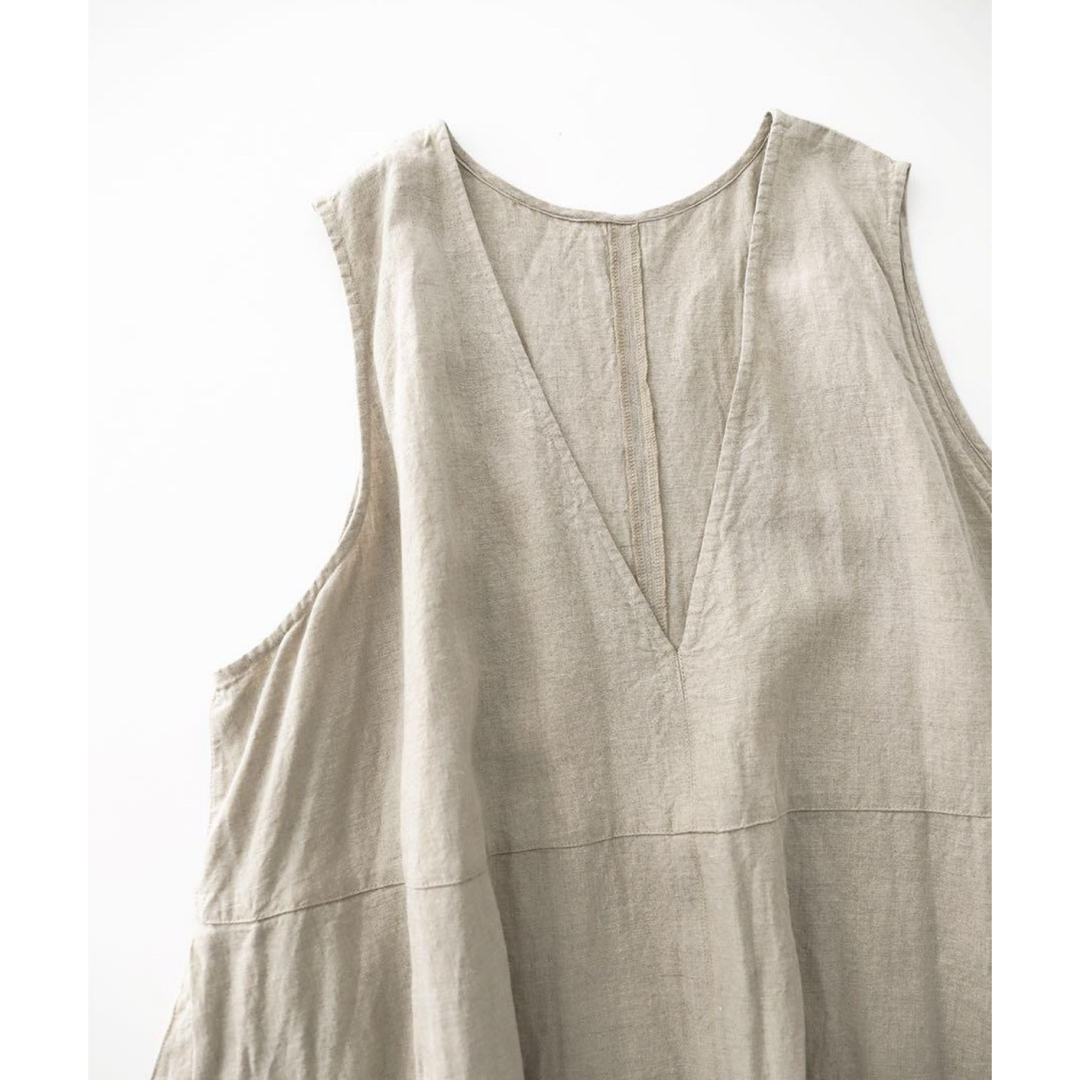 nest Robe - 新品未使用nest Robe ブラックリネンバックVネック nest Robe - 新品未使用nest Robe ブラックリネンバックVネック