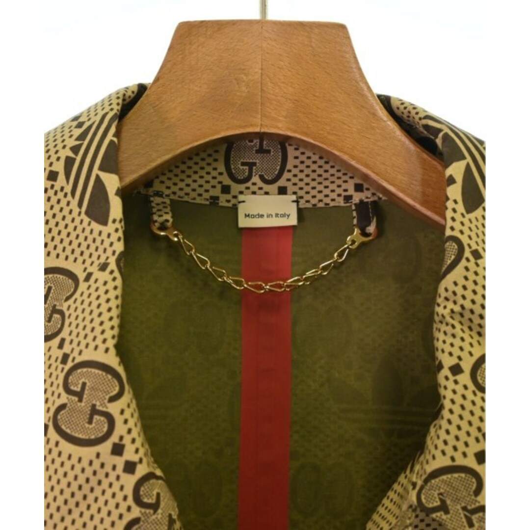 GUCCI - GUCCI グッチ ステンカラーコート 48(L位) ベージュx茶x GUCCI - GUCCI グッチ ステンカラーコート 48(L位) ベージュx茶x